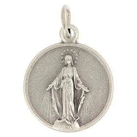 Miraculous Virgin Mary Medal 18 mm silver-plated brass