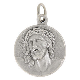 Medaglia Ecce Homo 18 mm argentata ottone