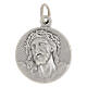 Medaglia Ecce Homo 18 mm argentata ottone s1