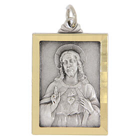 Medaglia rettangolare Sacro Cuore di Gesù 18x24 mm