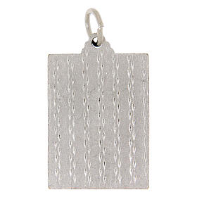 Medaglia rettangolare bicolore Madonna Miracolosa 18x24 mm
