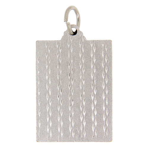 Medaglia Santa Rita rettangolare ottone bicolore 18x24 cm 2
