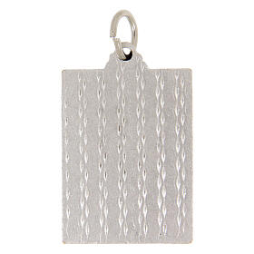 Rectangular bicolored brass St Rita medal, 18x24 cm