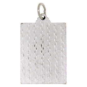 Medaglia rettangolare 18x24 mm San Francesco bicolore