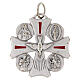 Medaglia croce smaltata Cresima con santi 30x29 mm s1