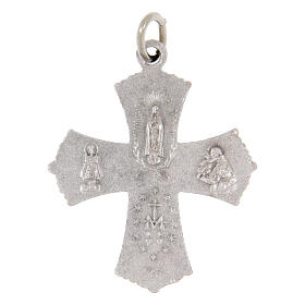 Pendentif croix Première Communion en laiton argenté 24x29 mm