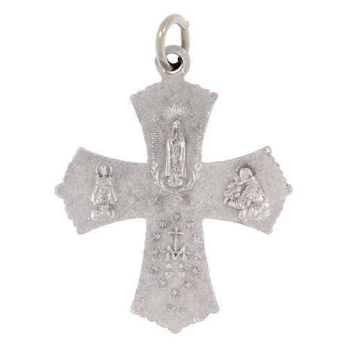 Pendente croce Comunione ottone argentato 24x29 mm 2