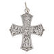 Pendente croce Comunione ottone argentato 24x29 mm s1