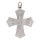Pendente croce Comunione ottone argentato 24x29 mm s2