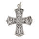 Confirmation cross pendant in silver-plated brass, 24x29 mm s1