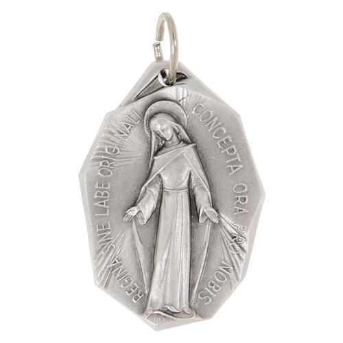 Medaglia Madonna Miracolosa argentata 31x22 cm 1