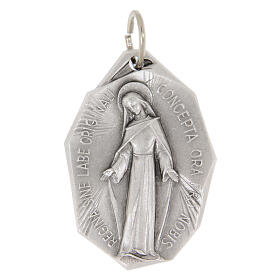 Silver Miraculous Mary Medal, 31x22 cm