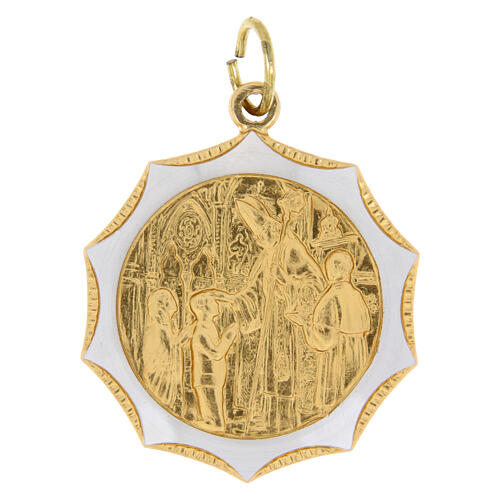 Médaille bicolore Confirmation en aluminium 28 mm 1