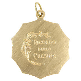 Medaglia 32 mm Cresima alluminio oro e argento