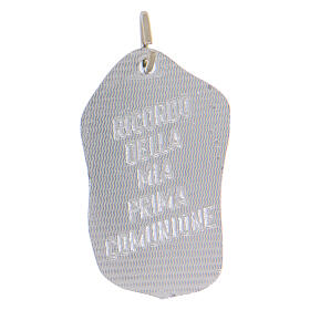 Silver First Communion Medal, 35x20 mm