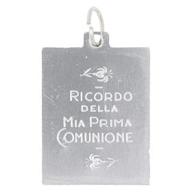 Rechteckige Erstkommunionsmedaille aus anodisiertem Aluminium 35x25 mm