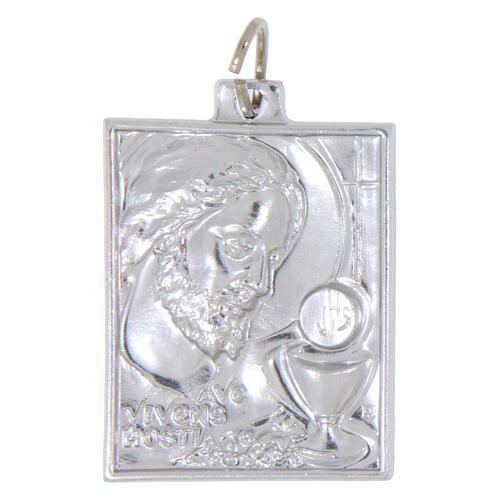 Medalha retangular 35x25 mm Comunhão em alumínio anodizado 1