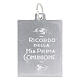Rectangular Communion medal in anodized aluminum 35x25 mm s2