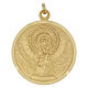 Medaglia 32 mm Vergine del Pilar e Basilica ottone dorato s1
