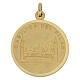 Medaglia 32 mm Vergine del Pilar e Basilica ottone dorato s2