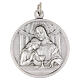 Médaille 32 mm Communion ronde laiton argenté s1