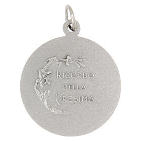 Médaille ronde Confirmation laiton argenté 32 mm