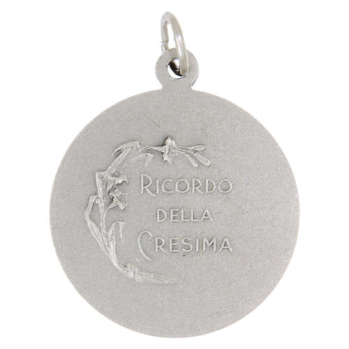 Médaille ronde Confirmation laiton argenté 32 mm 2