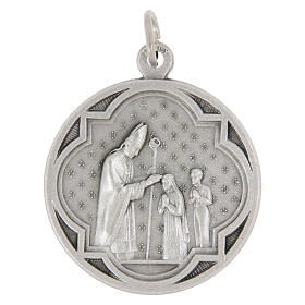 Round Confirmation Medal in Silver-Plated Brass, 32 mm