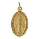 100x Medagliette alluminio dorato Madonna Miracolosa italiano 18mm s1