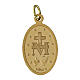 100x Medagliette alluminio dorato Madonna Miracolosa italiano 18mm s2