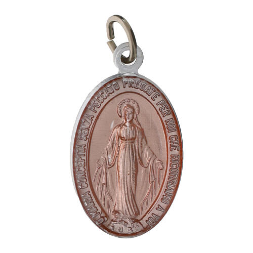 100x Medalhas Nossa Senhora das Graças italiano alumínio esmaltado colorido 18 mm 1