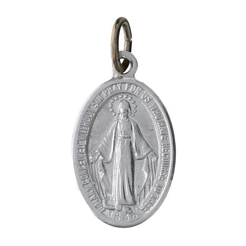 100x Medagliette Madonna Miracolosa alluminio 15mm inglese 1