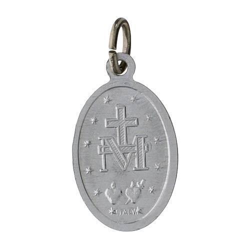100x Medagliette Madonna Miracolosa alluminio 15mm inglese 2