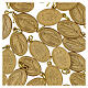 100x Medagliette Madonna Miracolosa alluminio opaco dorato 15mm inglese s3