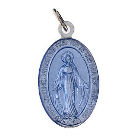 Enamel-coated aluminum medal of Our Lady of Graces, pack of 100 pieces, 0.6 in, English