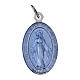 100x Medagliette Madonna Miracolosa alluminio smaltato 15mm inglese s1