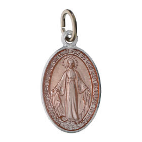 100 Medallas Virgen Milagrosa aluminio esmaltes coloridos 15mm inglés