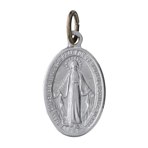 English Miraculous Medals, aluminum, 0.7 in, pack of 100 1