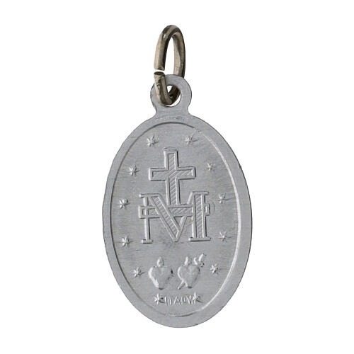 100x Medallas Virgen Milagrosa inglés aluminio 18mm 2