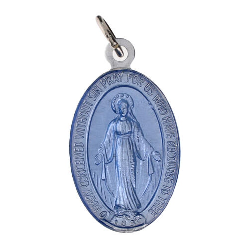 50-pack Miraculous Mary Medals, English inscription, aluminum colored enamel, 18 x 13 mm 1