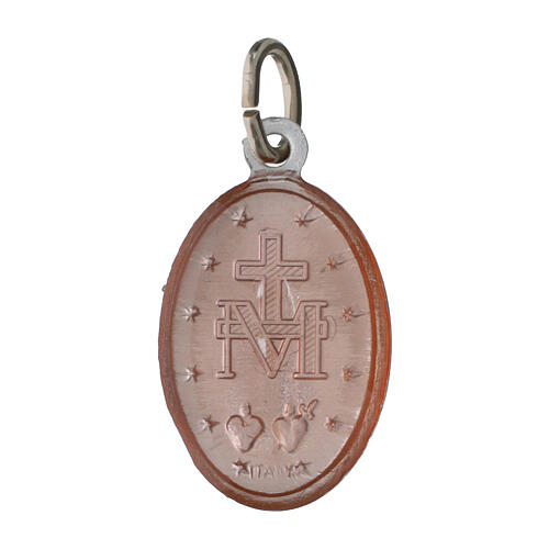 50 Medallas Virgen Milagrosa inglés aluminio esmalte coloridos 18mm 4