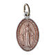 50 Medallas Virgen Milagrosa inglés aluminio esmalte coloridos 18mm s1
