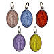50 Medallas Virgen Milagrosa inglés aluminio esmalte coloridos 18mm s3