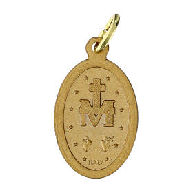 100x French Miraculous Medals, 0.7 in, matte gold aluminum.