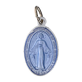 50x Medagliette Madonna Miracolosa francese alluminio smaltato 18mm