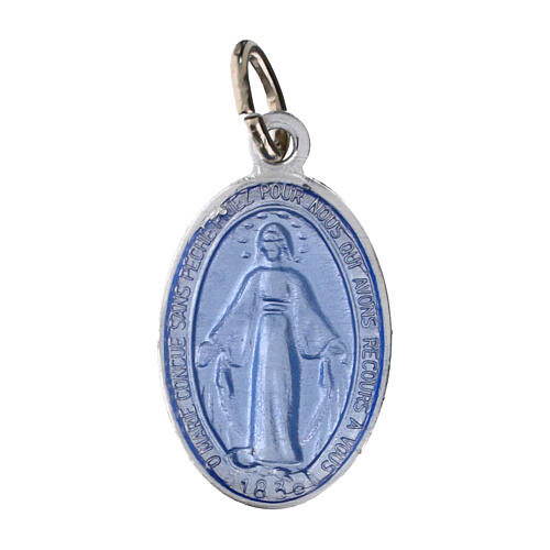 Conjunto 50 medalhas Nossa Senhora das Graças Francês alumínio esmaltado 18 mm 1