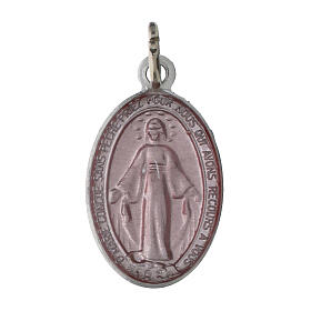50x Medagliette Madonna Miracolosa francese alluminio smalti colorati 18mm