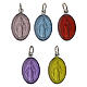 50x Medagliette Madonna Miracolosa francese alluminio smalti colorati 18mm s3