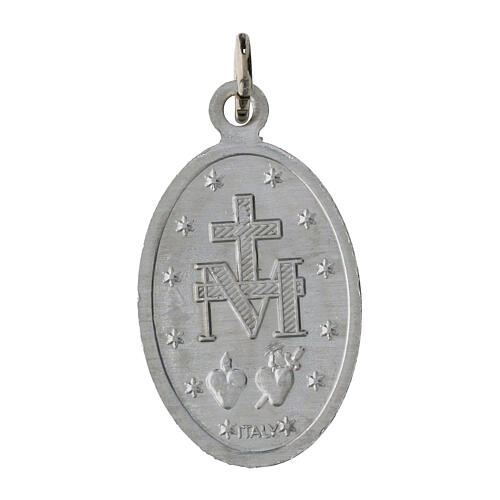 Miraculous Medal, German inscription, silver-plated aluminium, 0.9 in, pack of 100 2