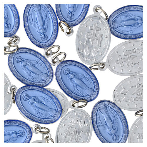 Miraculous Mary Medals in GERMAN Enameled Aluminum 2.2cm pack of 50 3